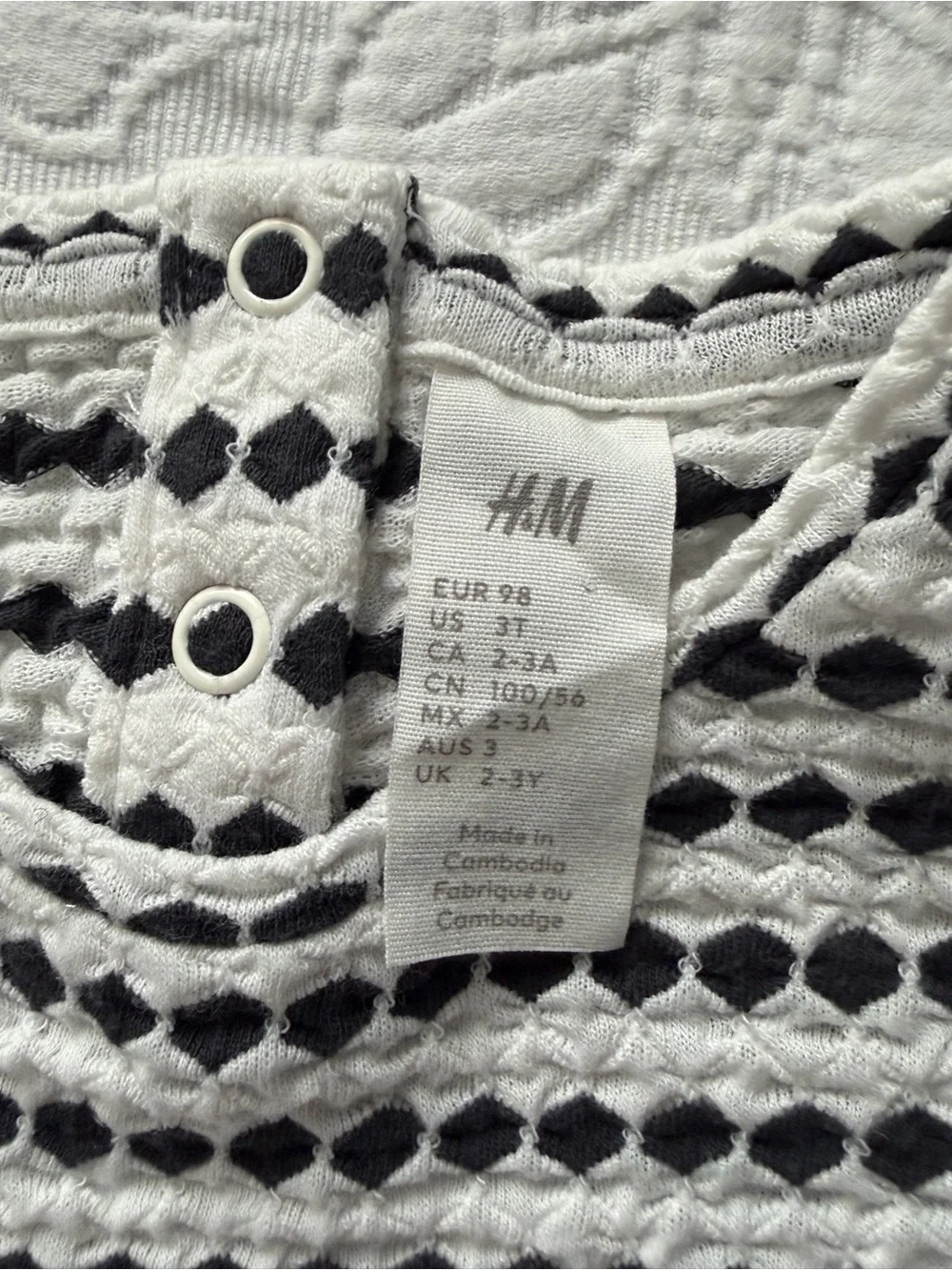 H&M Black & White Dotted Stripe girls 3T set